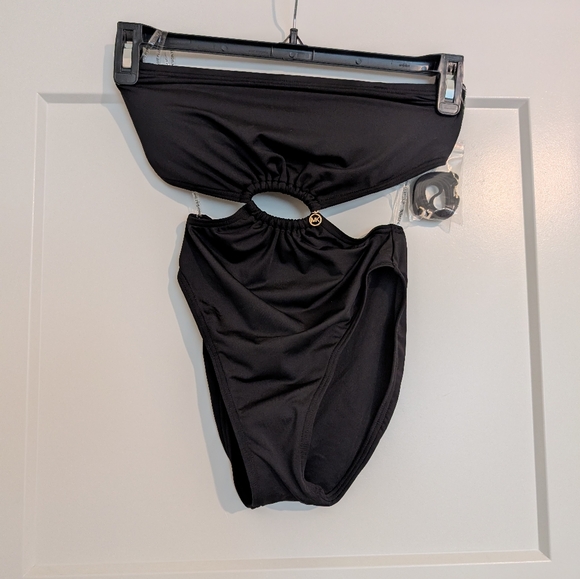 Michael Kors Black Cutout Swimsuit Size 4 NWT